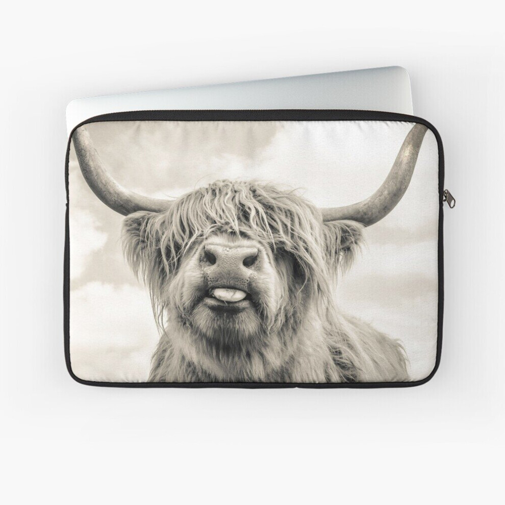 Laptop Sleeve Cheeky Highland Cow 10 12 13 15 17 Inch Case Notebook Tablet Carrying Bag Cover 7802738411522