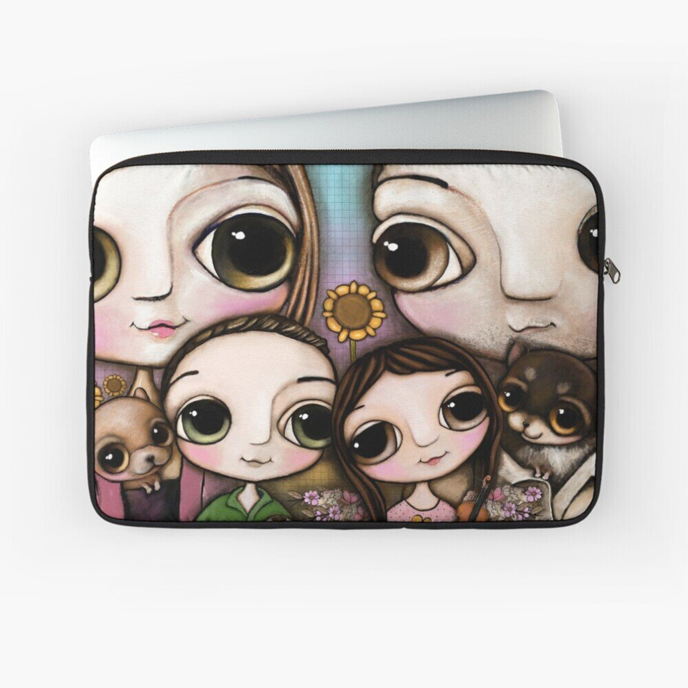 Laptop Sleeve The Lovely Family With Two Chihuahua And The 10 12 13 15 17 Inch Case Notebook Tablet Carrying Bag Cover 7802738475708
