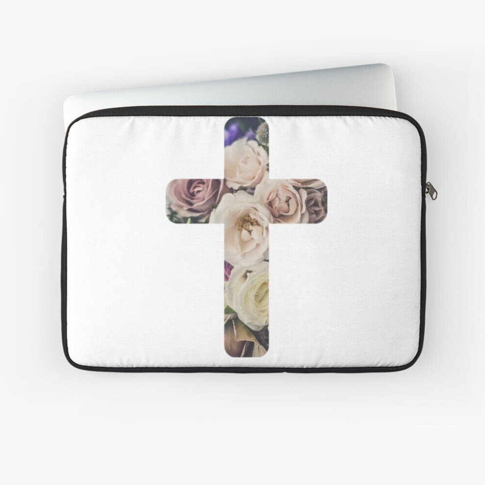 Laptop Sleeve Floral Christian Cross 10 12 13 15 17 Inch Case Notebook Tablet Carrying Bag Cover 7802738459982
