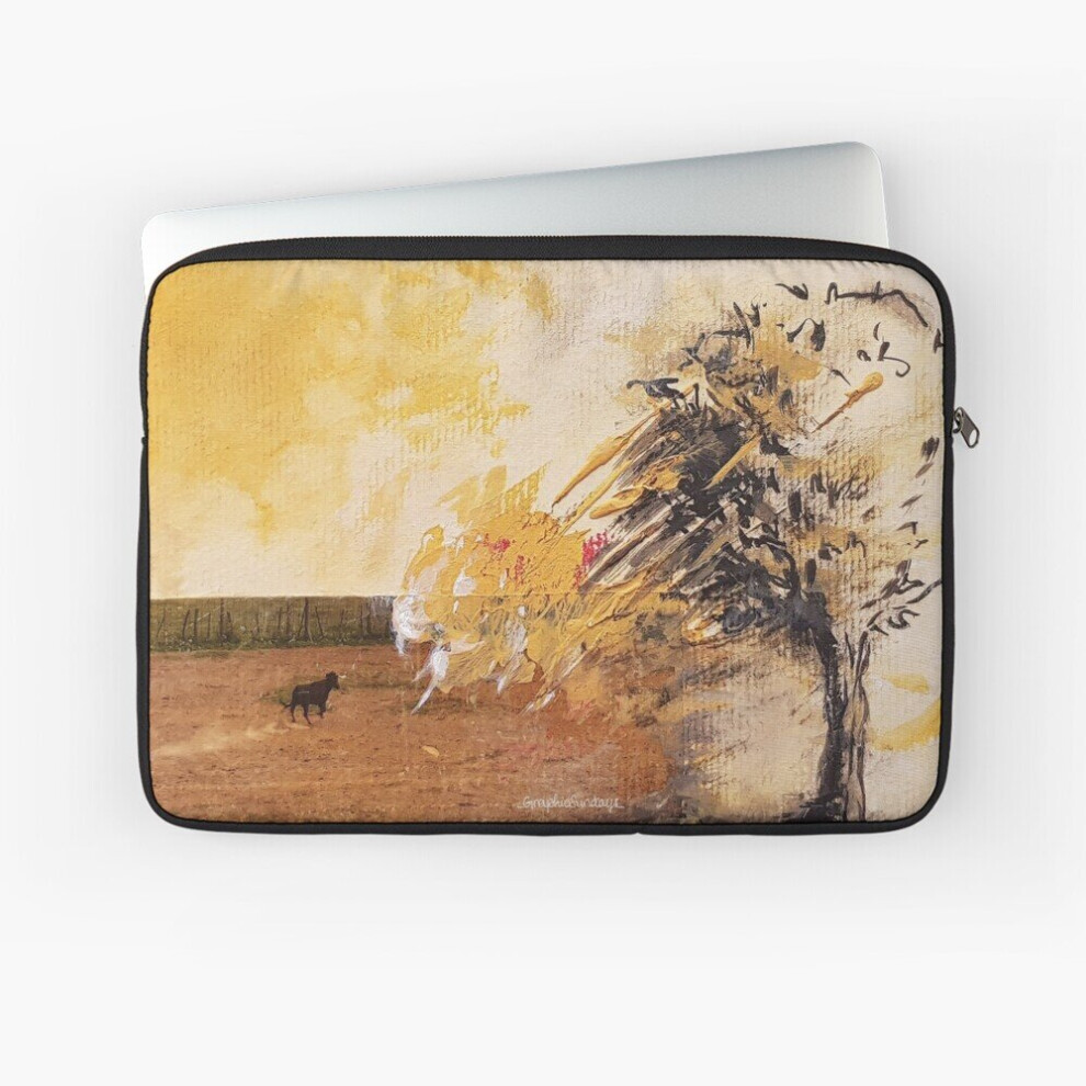 Laptop Sleeve Bull And Tree In The Storm 10 12 13 15 17 Inch Case Notebook Tablet Carrying Bag Cover 7802738513622