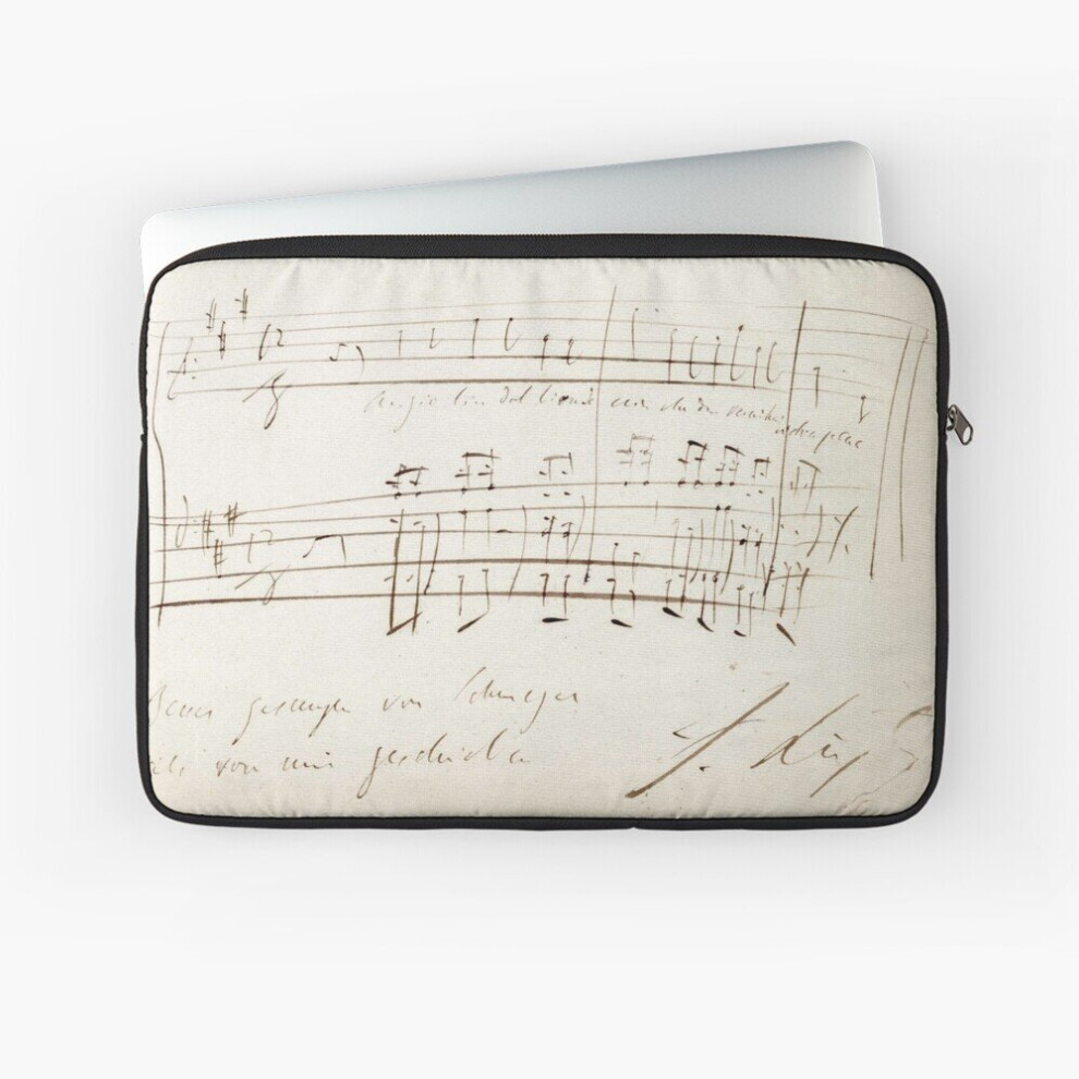 Laptop Sleeve Liszt Dedication With Handwritten Score By Franz Liszt 10 12 13 15 17 Inch Case Notebook Tablet Carrying Bag Cover 7802738472714