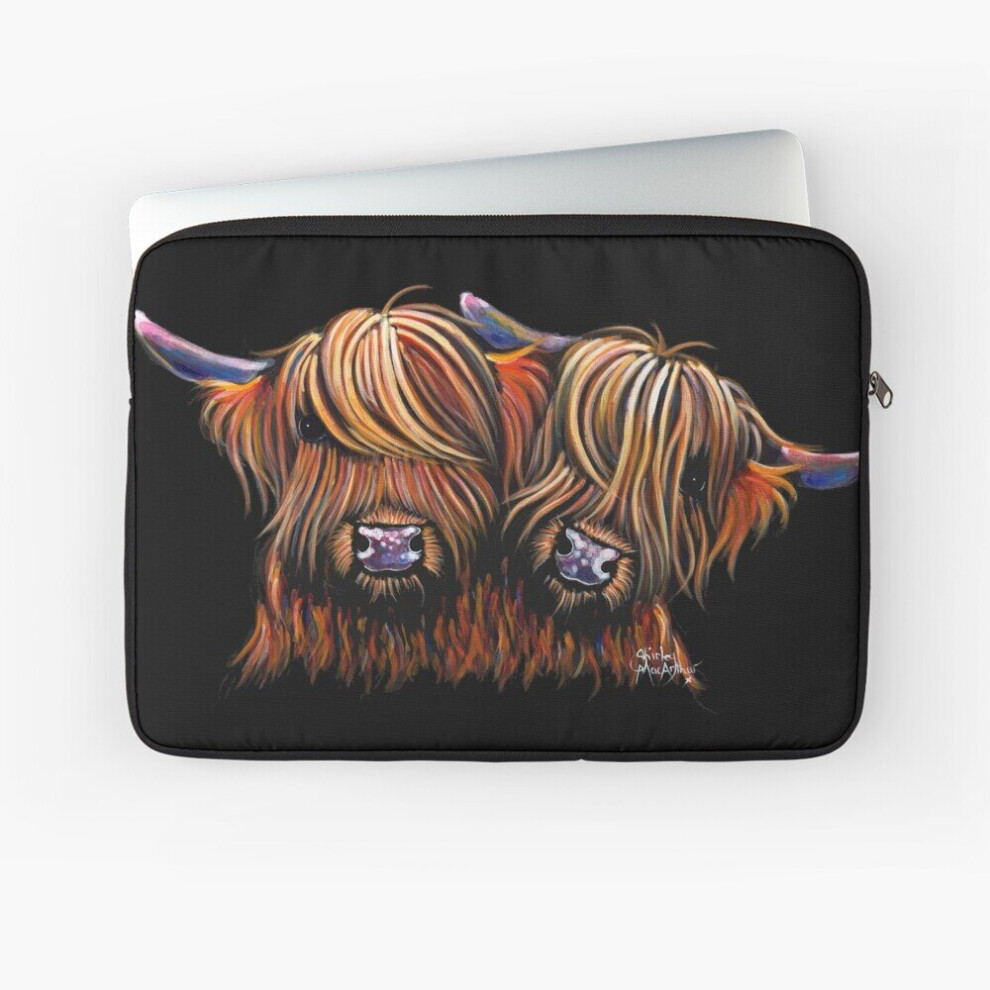 Photos - Travel Bags Laptop Sleeve Scottish Highland Cow PRiNT ' PALS ' 10 12 13 15 17 Inch Case Notebook Tablet Carrying Bag Cover