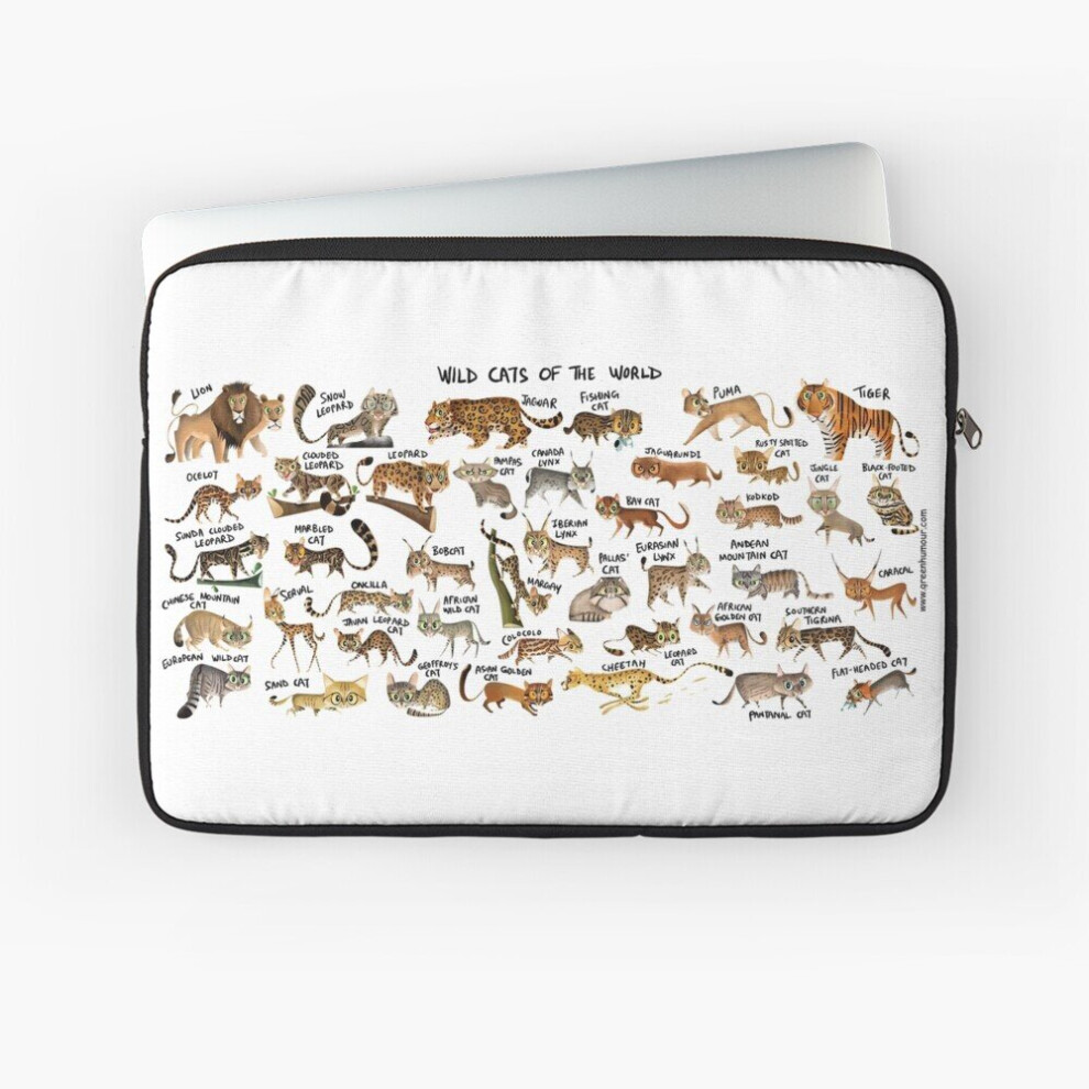Laptop Sleeve Wild Cats Of The World 10 12 13 15 17 Inch Case Notebook Tablet Carrying Bag Cover 7802738435078