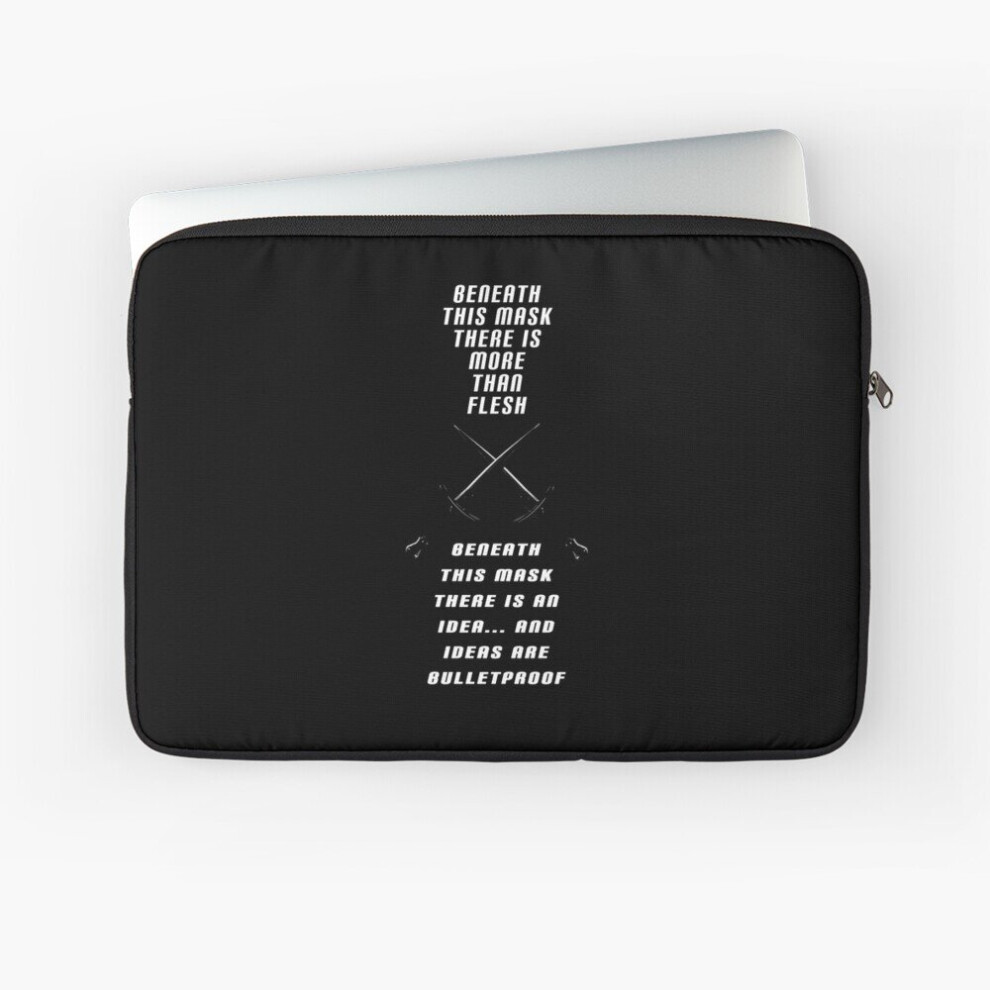 Laptop Sleeve Guy Fawkes Beneath This 10 12 13 15 17 Inch Case Notebook Tablet Carrying Bag Cover 7802738493917