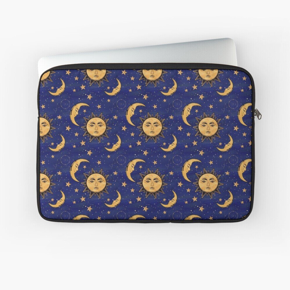 Laptop Sleeve Vintage Moon And Sun Stars Celestial 10 12 13 15 17 Inch Case Notebook Tablet Carrying Bag Cover 7802738420388
