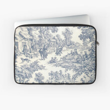 Laptop Sleeve Toile de Jouy Number 2 10 12 13 15 17 Inch Case Notebook Tablet Carrying Bag Cover