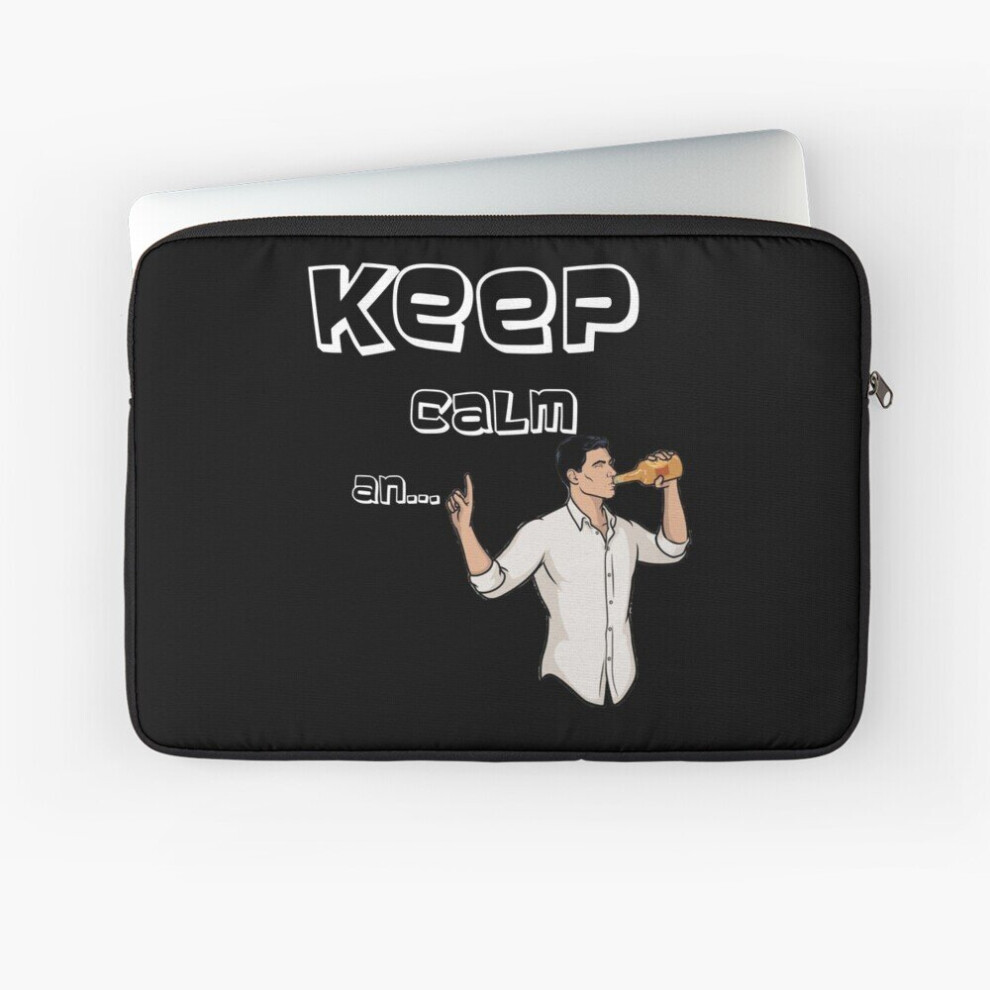 Laptop Sleeve Archer Drinking, Keep Calm And Drink 10 12 13 15 17 Inch Case Notebook Tablet Carrying Bag Cover 7802738503555
