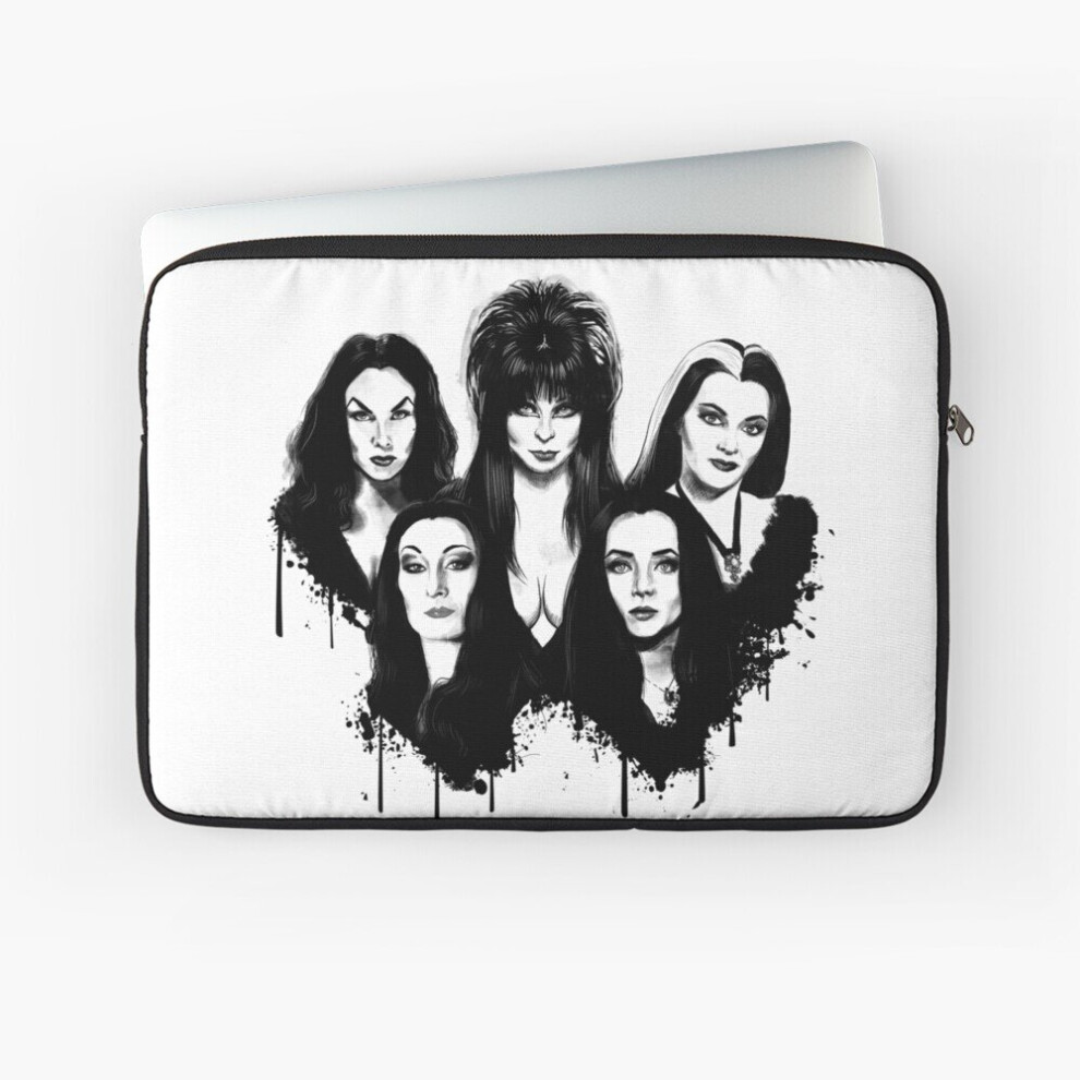 Laptop Sleeve Goth Queens - Elvira, Vampira, Lily, Morticia 10 12 13 15 17 Inch Case Notebook Tablet Carrying Bag Cover 7802738488036