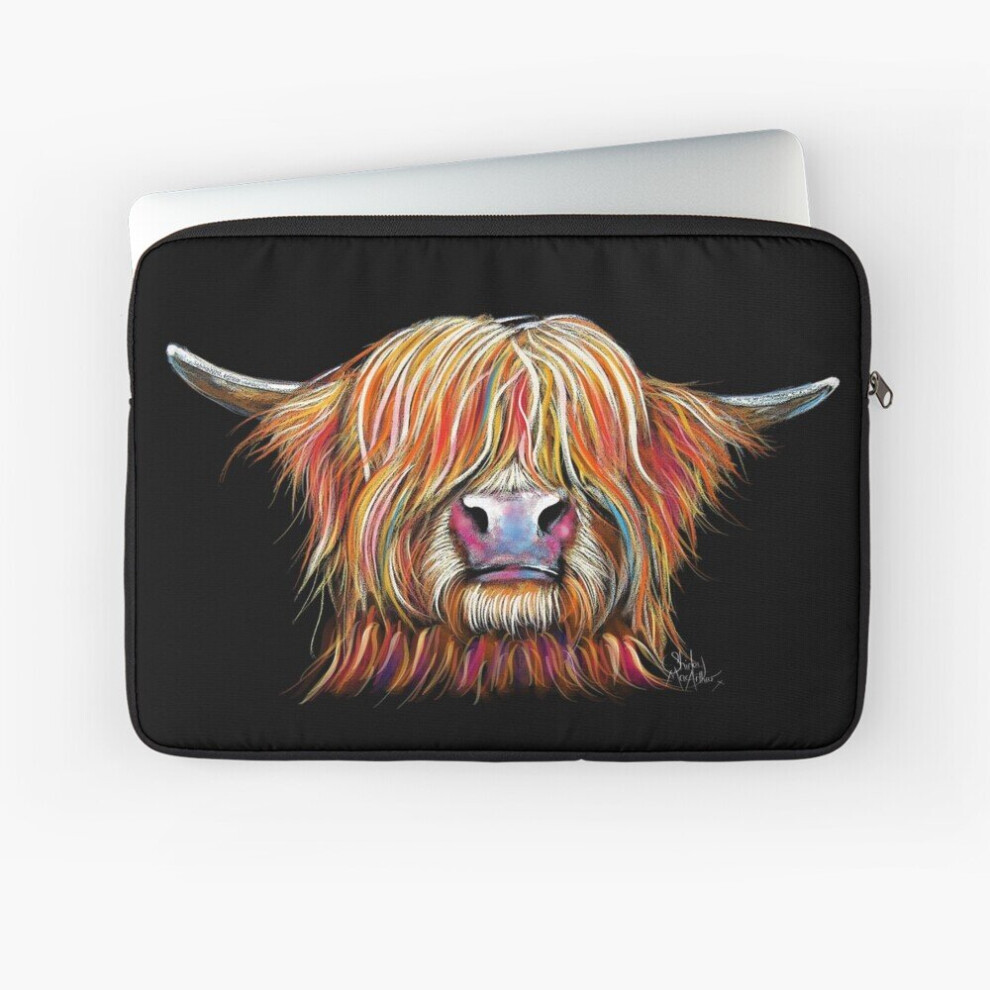 Laptop Sleeve Highland Cow 'Charmer' 10 12 13 15 17 Inch Case Notebook Tablet Carrying Bag Cover 7802738413236