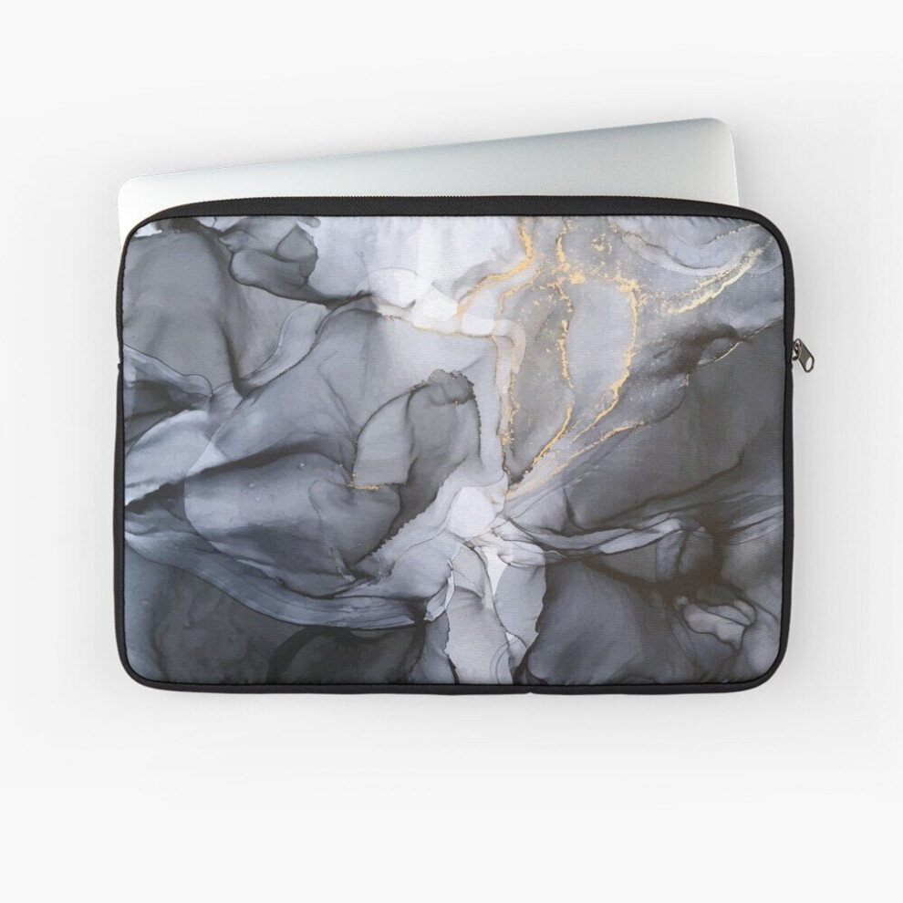 Laptop Sleeve Calm But Dramatic Light Monochromatic Black Grey Abstract 10 12 13 15 17 Inch Case Notebook Tablet Carrying Bag Cover Black,Grey 7802738464931