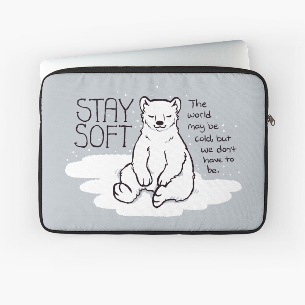 Laptop Sleeve "Stay Soft" Polar Bear 10 12 13 15 17 Inch Case Notebook Tablet Carrying Bag Cover 7802738443103