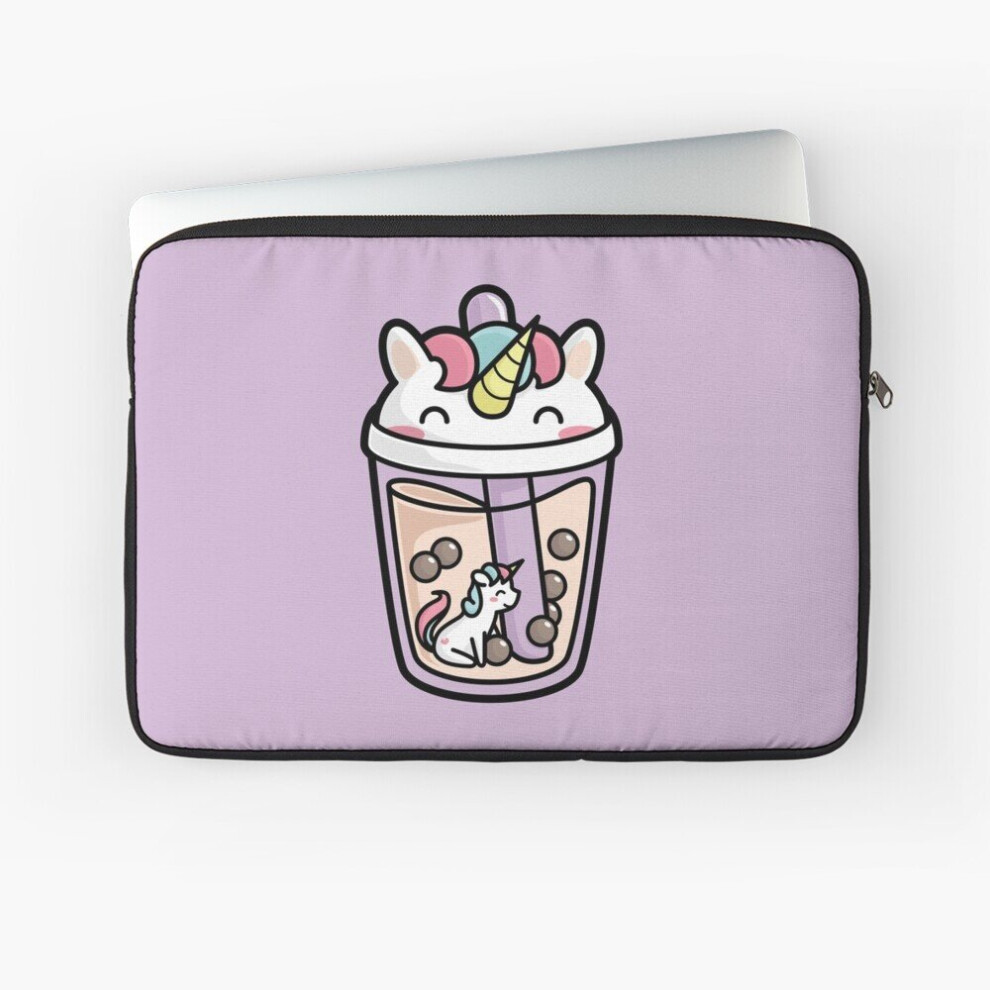 Laptop Sleeve Bubble Tea With Cute Kawaii Unicorn Inside 10 12 13 15 17 Inch Case Notebook Tablet Carrying Bag Cover 7802738464054