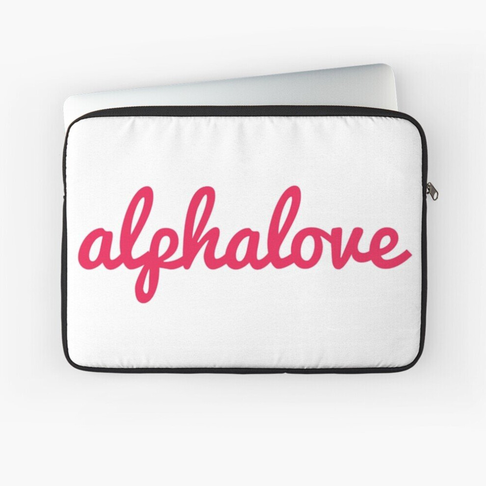 Laptop Sleeve Alpha Love Cursive 10 12 13 15 17 Inch Case Notebook Tablet Carrying Bag Cover Red 7802738468748