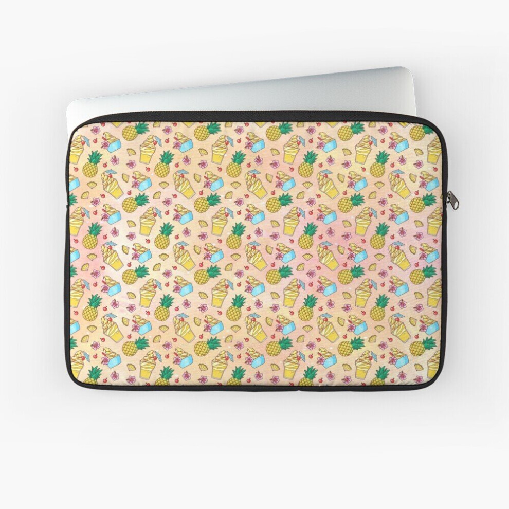Laptop Sleeve Pineapple Whip Pattern (Warm Tones) 10 12 13 15 17 Inch Case Notebook Tablet Carrying Bag Cover 7802738498349