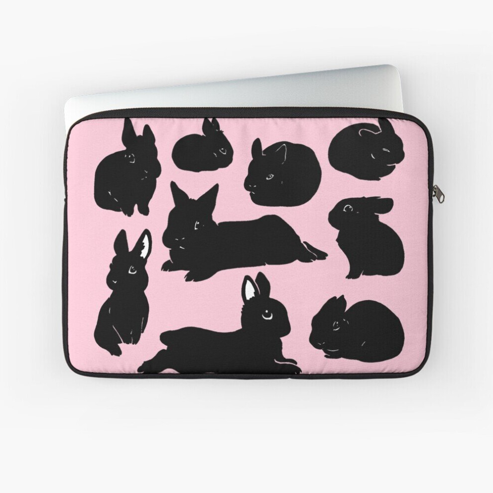 Laptop Sleeve Bunny Collection 10 12 13 15 17 Inch Case Notebook Tablet Carrying Bag Cover Black 7802738483017
