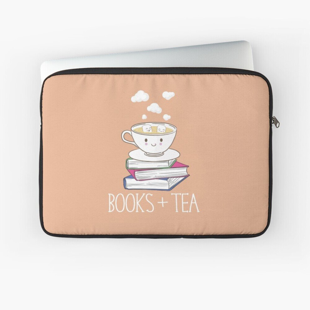 Laptop Sleeve Books + Tea 10 12 13 15 17 Inch Case Notebook Tablet Carrying Bag Cover 7802738468656