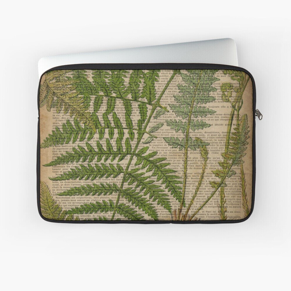 Laptop Sleeve Vintage Foliage Hipster Botanical Fern Leaves 10 12 13 15 17 Inch Case Notebook Tablet Carrying Bag Cover 7802738488753