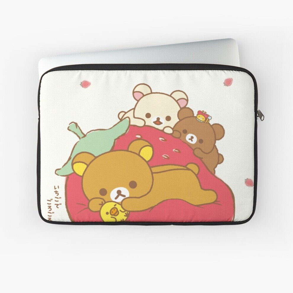 Laptop Sleeve Rilakkuma Strawberry 10 12 13 15 17 Inch Case Notebook Tablet Carrying Bag Cover 7802738497960