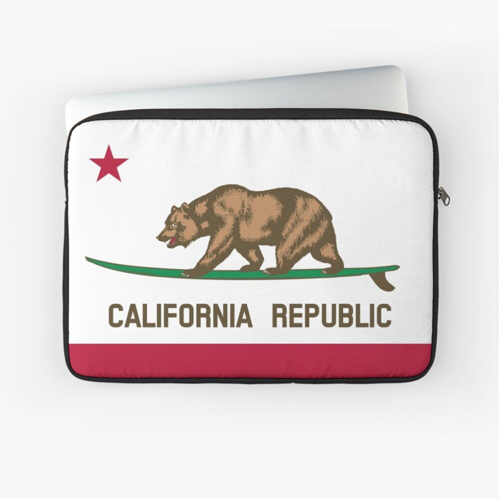 Laptop Sleeve Surfing California Bear 10 12 13 15 17 Inch Case Notebook Tablet Carrying Bag Cover 7802738445138