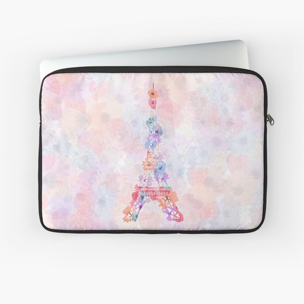 Laptop Sleeve Flower Eiffel Tower Paris 10 12 13 15 17 Inch Case Notebook Tablet Carrying Bag Cover 7802738440959