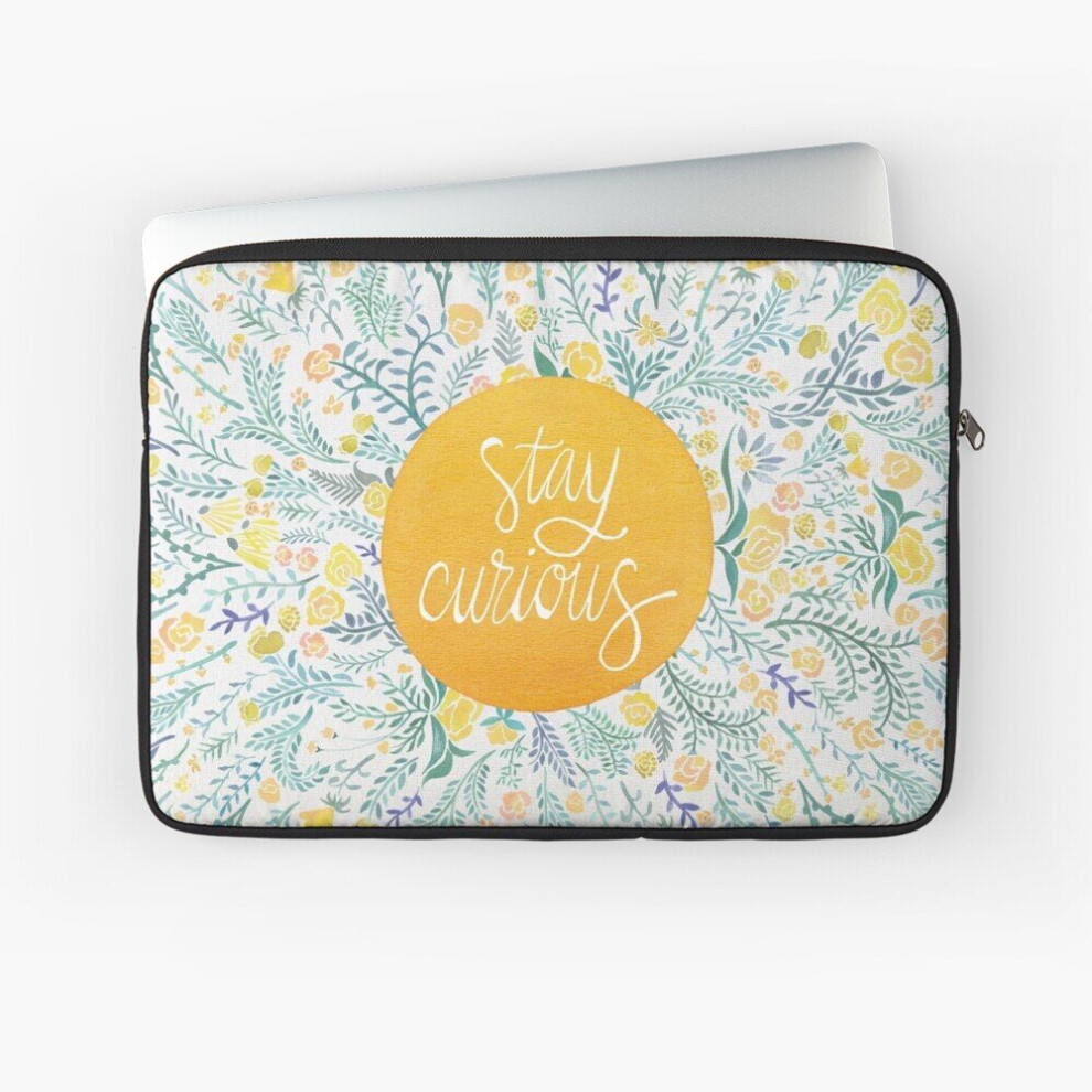 Laptop Sleeve Stay Curious Yellow Green 10 12 13 15 17 Inch Case Notebook Tablet Carrying Bag Cover Green,Yellow 7802738413670