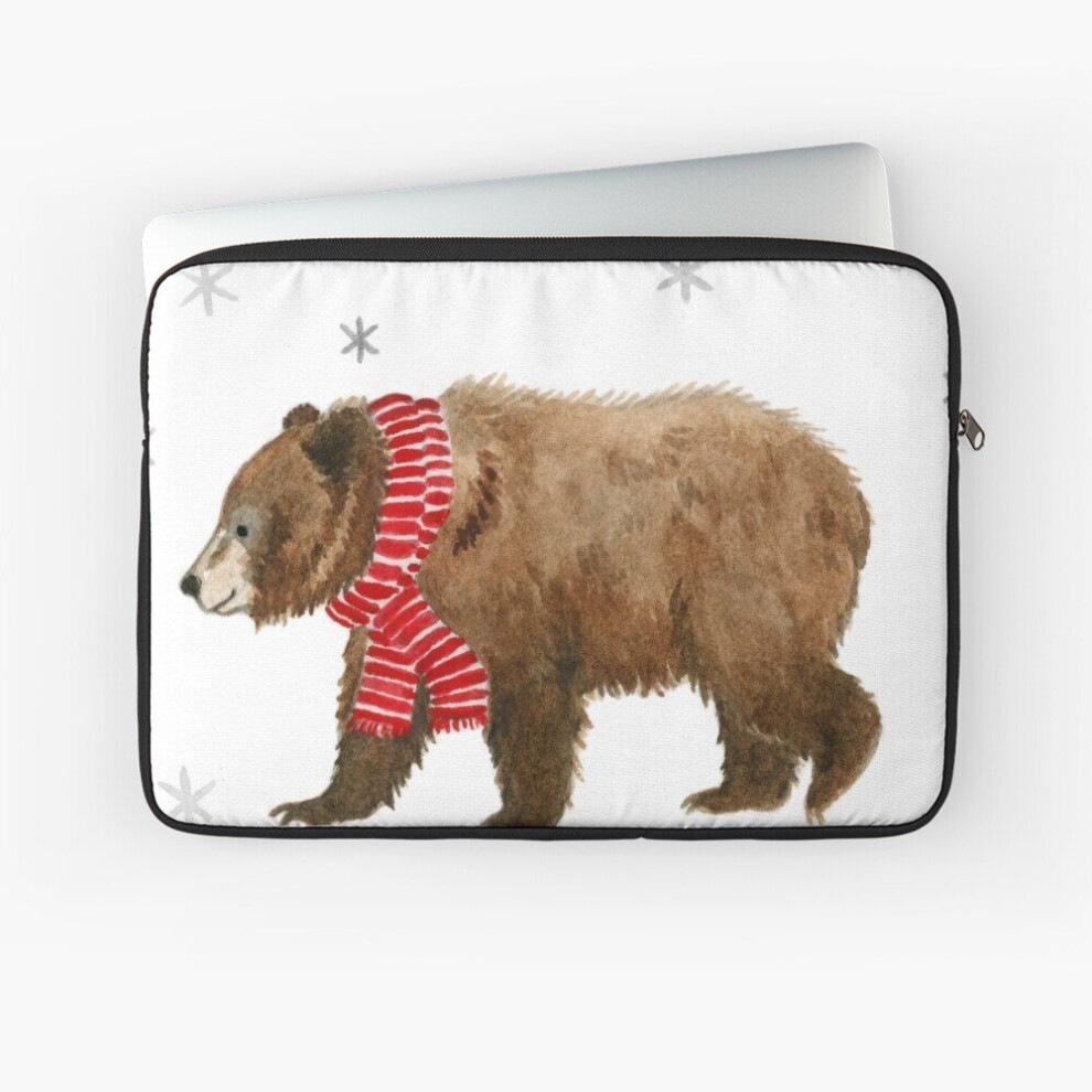 Laptop Sleeve Snowy Winter Bear 10 12 13 15 17 Inch Case Notebook Tablet Carrying Bag Cover 7802738485899
