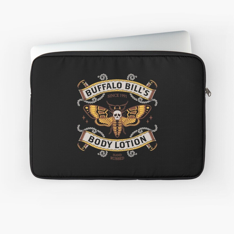 Laptop Sleeve Buffalo Bill's Body Lotion Death's Head Moth Horror Distressed Tattoo 10 12 13 15 17 Inch Case Notebook Tablet Carrying Bag Cover 7802738499452