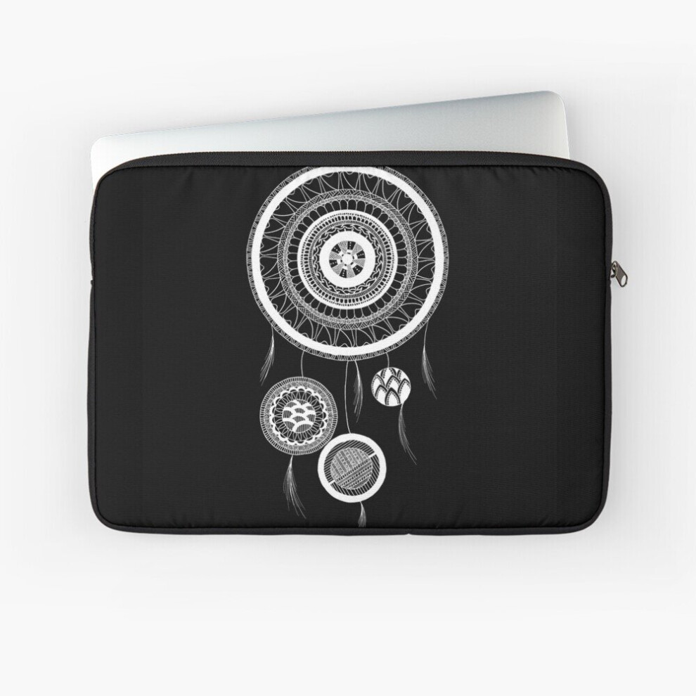 Laptop Sleeve Tribal Mandala Dreamcatcher By Simmyghatt 10 12 13 15 17 Inch Case Notebook Tablet Carrying Bag Cover Black 7802738517804