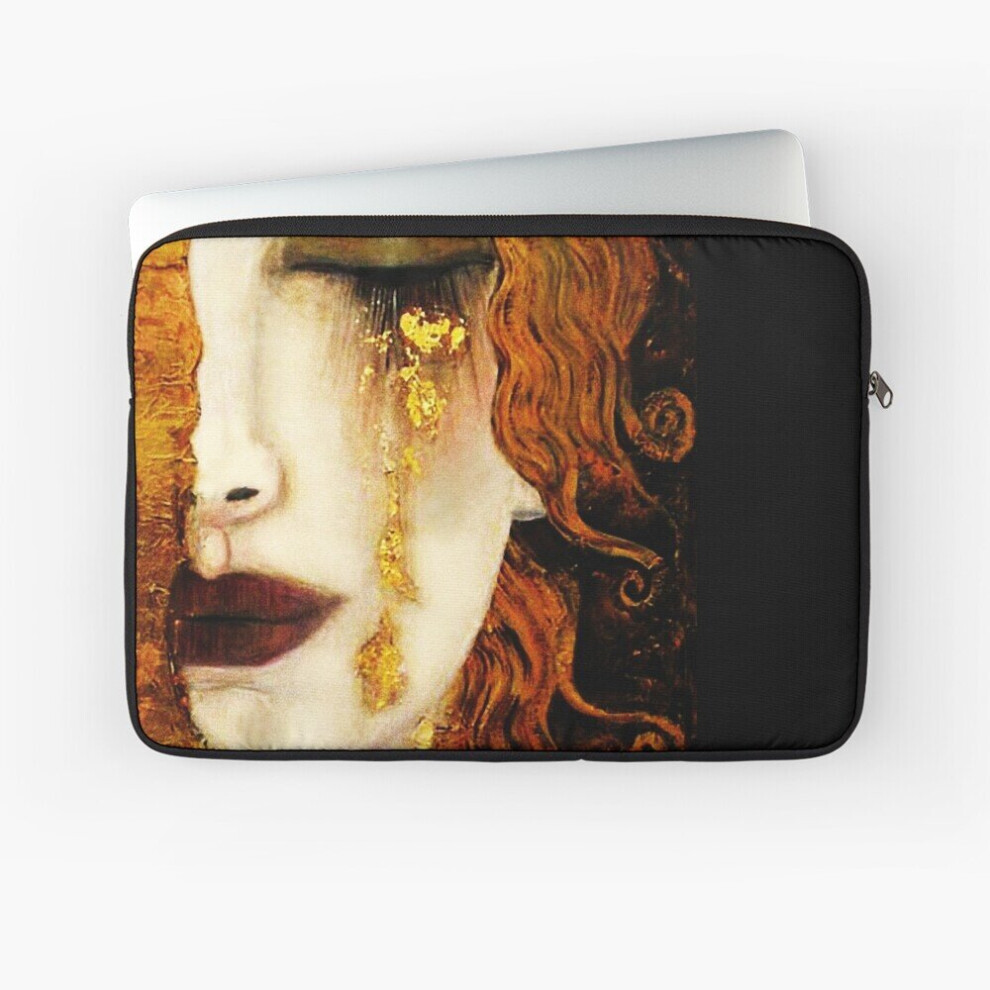 Laptop Sleeve Klimt Tears 10 12 13 15 17 Inch Case Notebook Tablet Carrying Bag Cover Golden 7802738430028