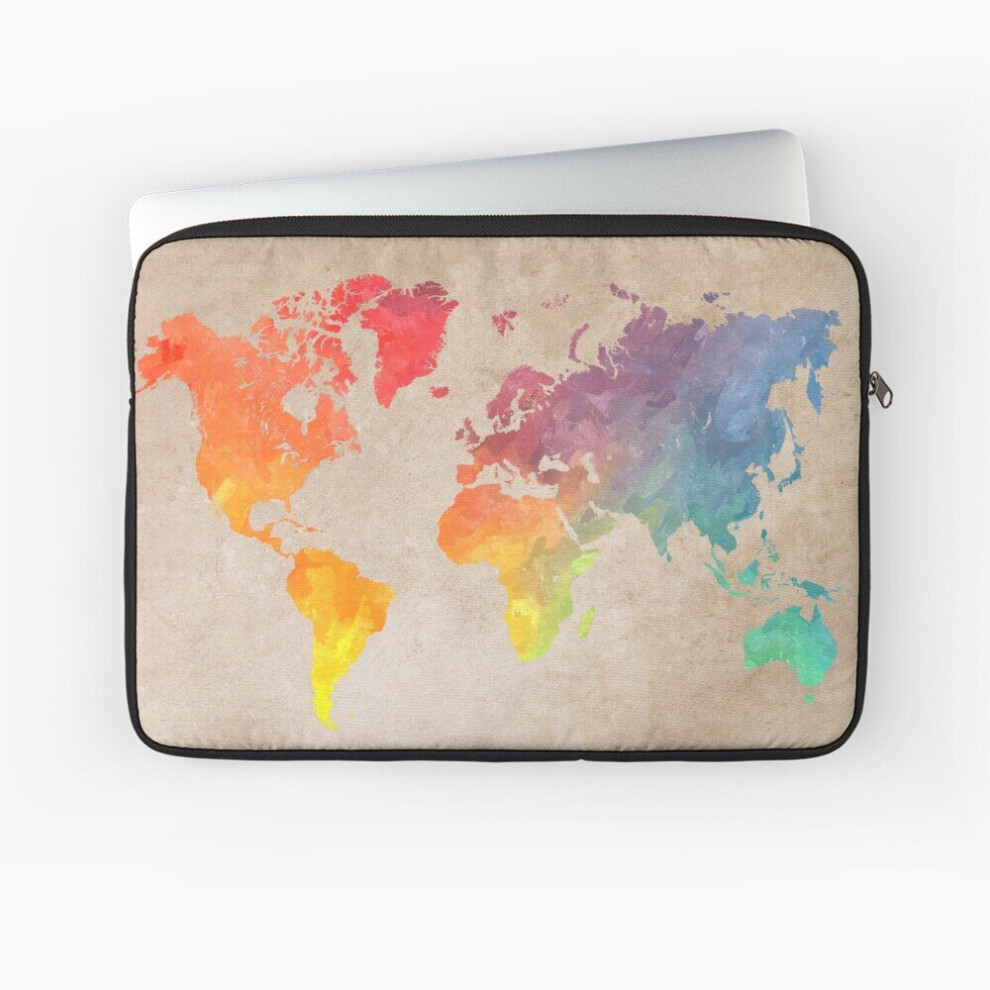 Laptop Sleeve World Map Maps 10 12 13 15 17 Inch Case Notebook Tablet Carrying Bag Cover 7802738425833