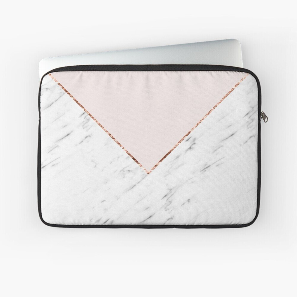 Laptop Sleeve Peony Blush Geometric Marble 10 12 13 15 17 Inch Case Notebook Tablet Carrying Bag Cover 7802738433203