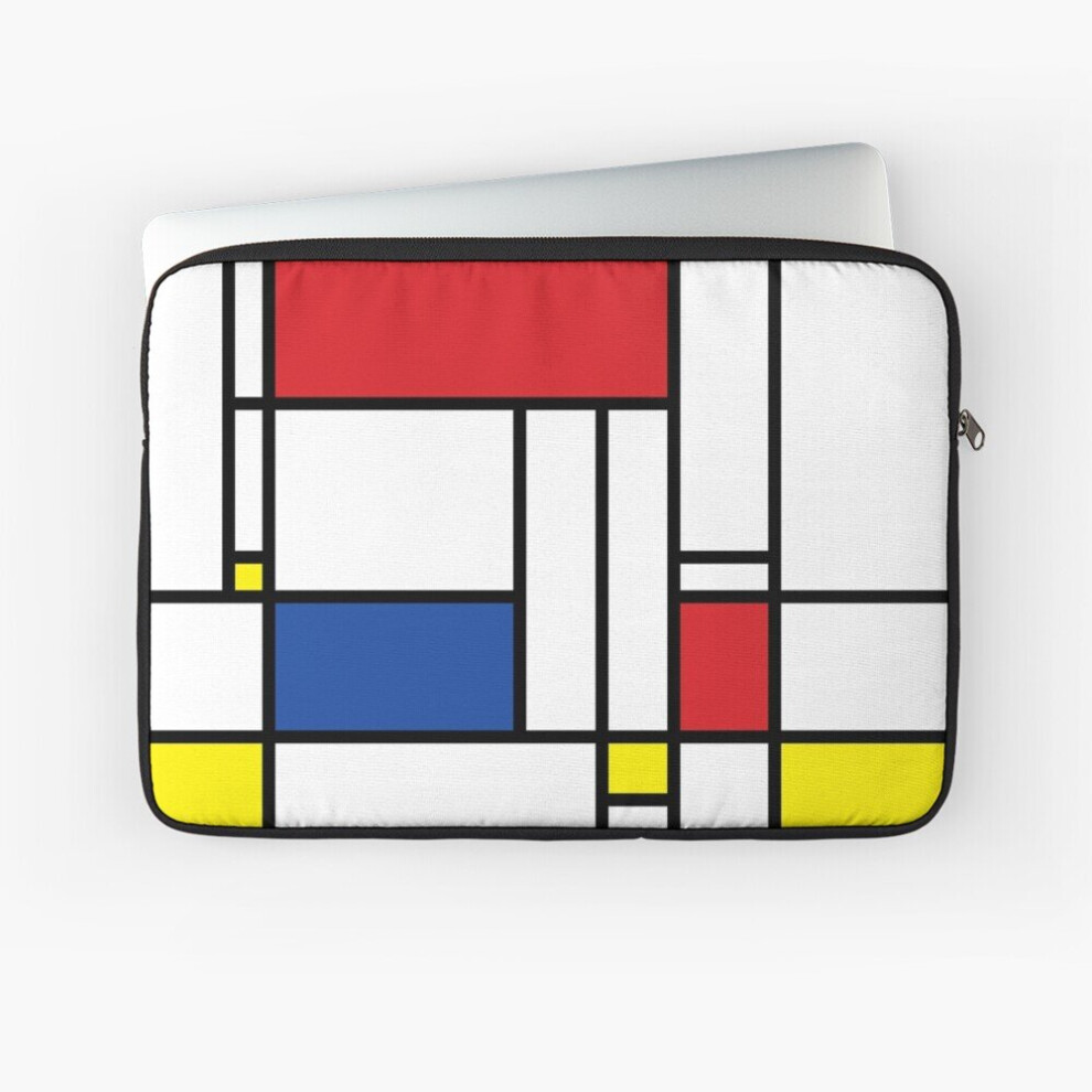 Laptop Sleeve Mondrian Minimalist De Stijl Modern Art fatfatin 10 12 13 15 17 Inch Case Notebook Tablet Carrying Bag Cover