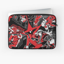 BearLad Persona 5 Laptop Sleeve 10-17 Inch, Water-Resistant Neoprene Case with Foam Padding, Slim and Lightweight, Dual Zippers