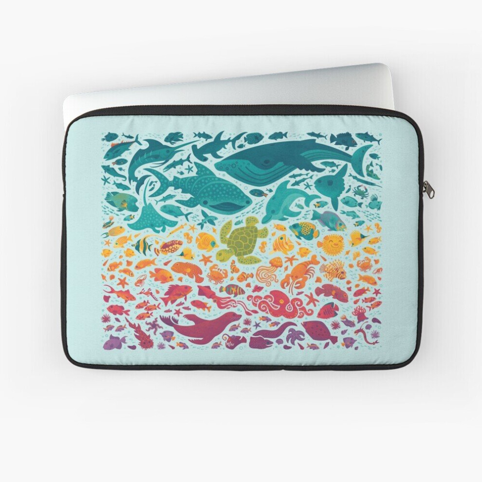 Laptop Sleeve Aquatic Spectrum 2 : Light 10 12 13 15 17 Inch Case Notebook Tablet Carrying Bag Cover Blue 7802738488883