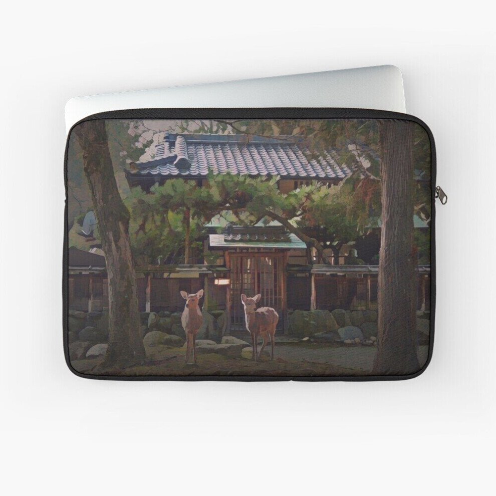 Laptop Sleeve Nara Japan Deer Illustration 10 12 13 15 17 Inch Case Notebook Tablet Carrying Bag Cover 7802738495140