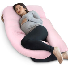 Pharmedoc Women Pregnancy Pillow, U-shape Full Body Pillow And Maternity Support Back, Hips, Legs, Belly Detachable Grey