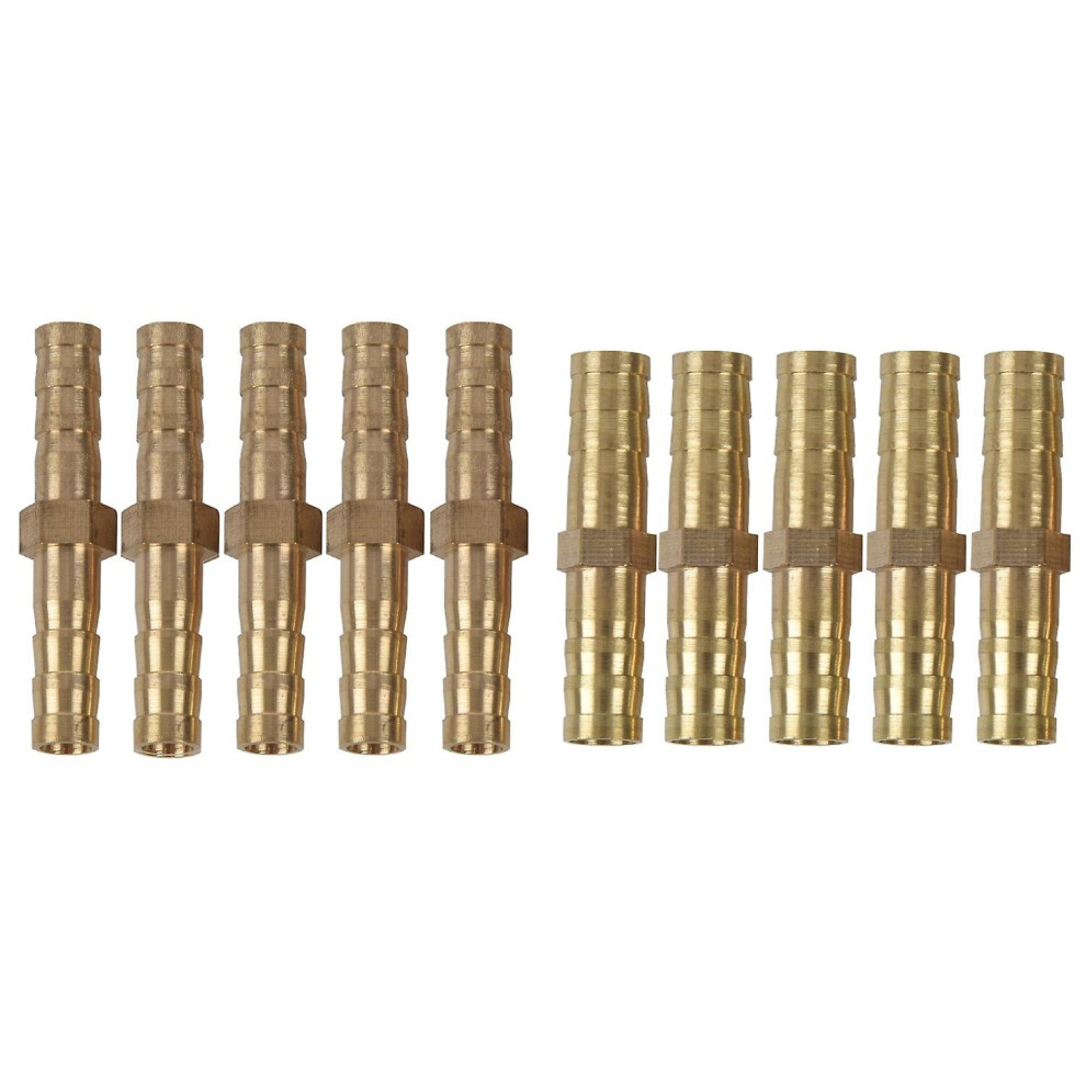10pcs Hose Barb Coupler Inner Dia Air Gas Straight Hose Pipe Barb Coupler, 5pcs 8mm