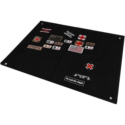 Military Tactical Patch Panel With Morale Patch Panel (60 X45cm),black Morale Panel Display Patch 1