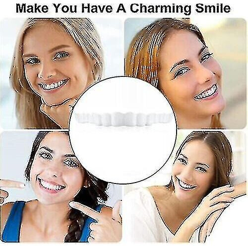 Smile Snap On False Teeth Upper Lower Dental Veneers Dentures Tooth Cover Set 1