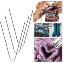 3pcs Knitting Needles Knitting Tool Stainless Steel Circular Flexible Sock Knitting Needle