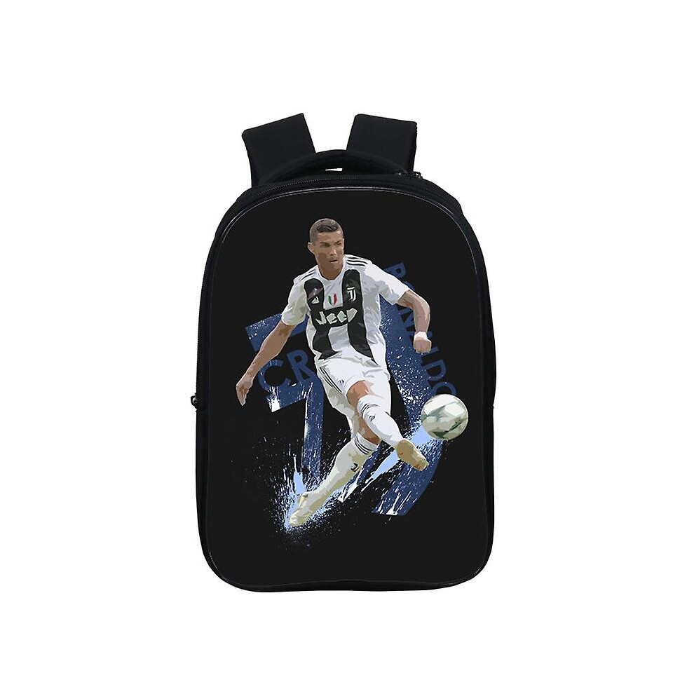 Football Crowe Around Ronaldo Patterned Shoulder Backpack Schoolbag High Quality
