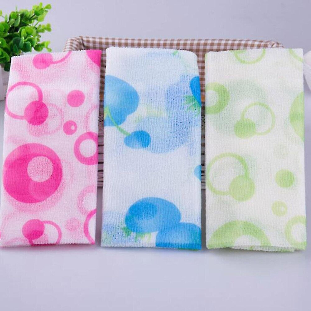 5/3pcs Nylon Bath Shower Towel Exfoliating Body Cleaning Washing Scrubbing Clotha