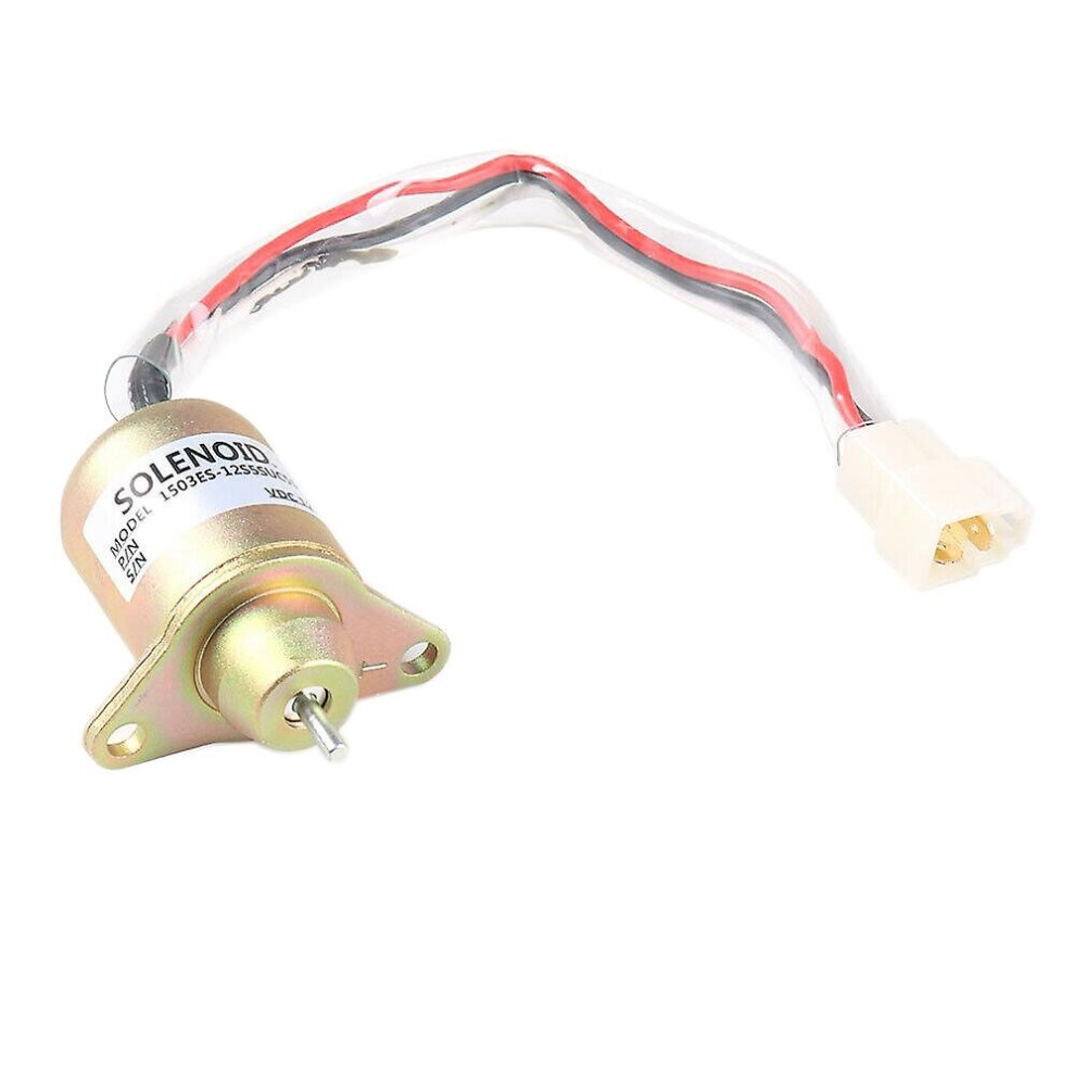 12V Engine Fuel Shut Off Solenoid Valve Shutdown For Yanmar 119653-77950 9468842867723