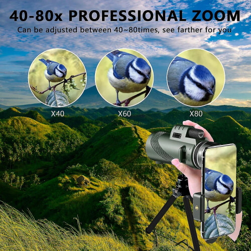 Refurbished 80x100 High Power Monocular Telescope - Amesedak Compact 1