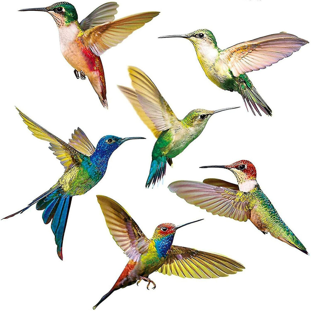 Anti-collision Window Sticker 6 Pieces Hummingbird Window Sticker Birds Window Stickers Glass Sticker Anti-collision Decal