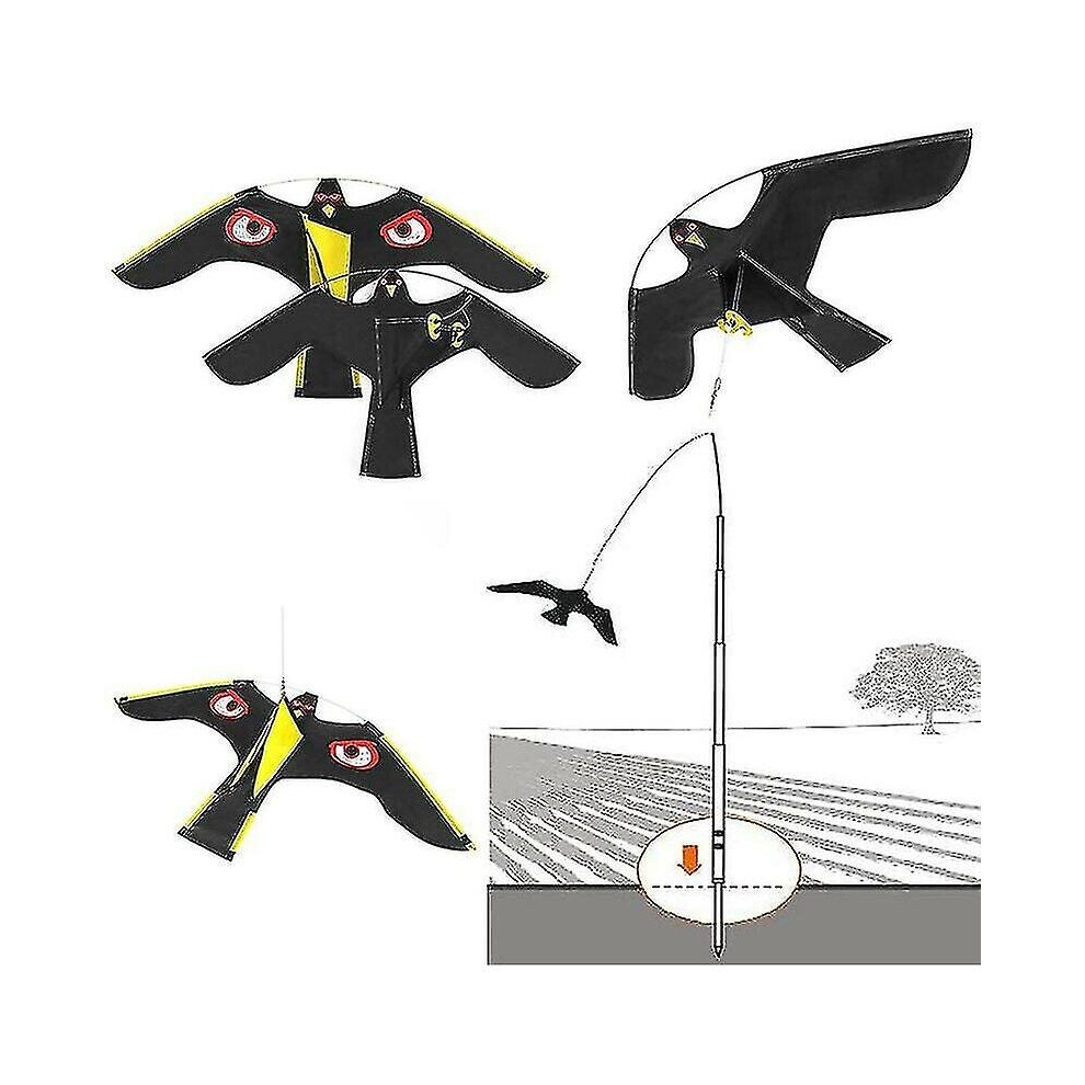 Birds Scarer Repellent Flying Hawk Kite Compatible Garden Scarecrow Yard Home Decoration -farm Protection