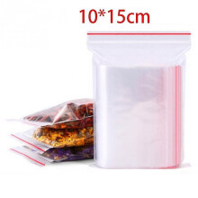 100/300/500pcs/pack Resealable Plastic Zip Lock Bags Clear Poly Zip Lock Bag Food Storage Reclosable Vacuum Fresh Organize Bag - B