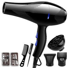 Professional 1000w Hair Dryer With Diffuser Concentrator Set,onic Powerful Salon Hairdryer Ac Motor Fast Dry Blow Dryer
