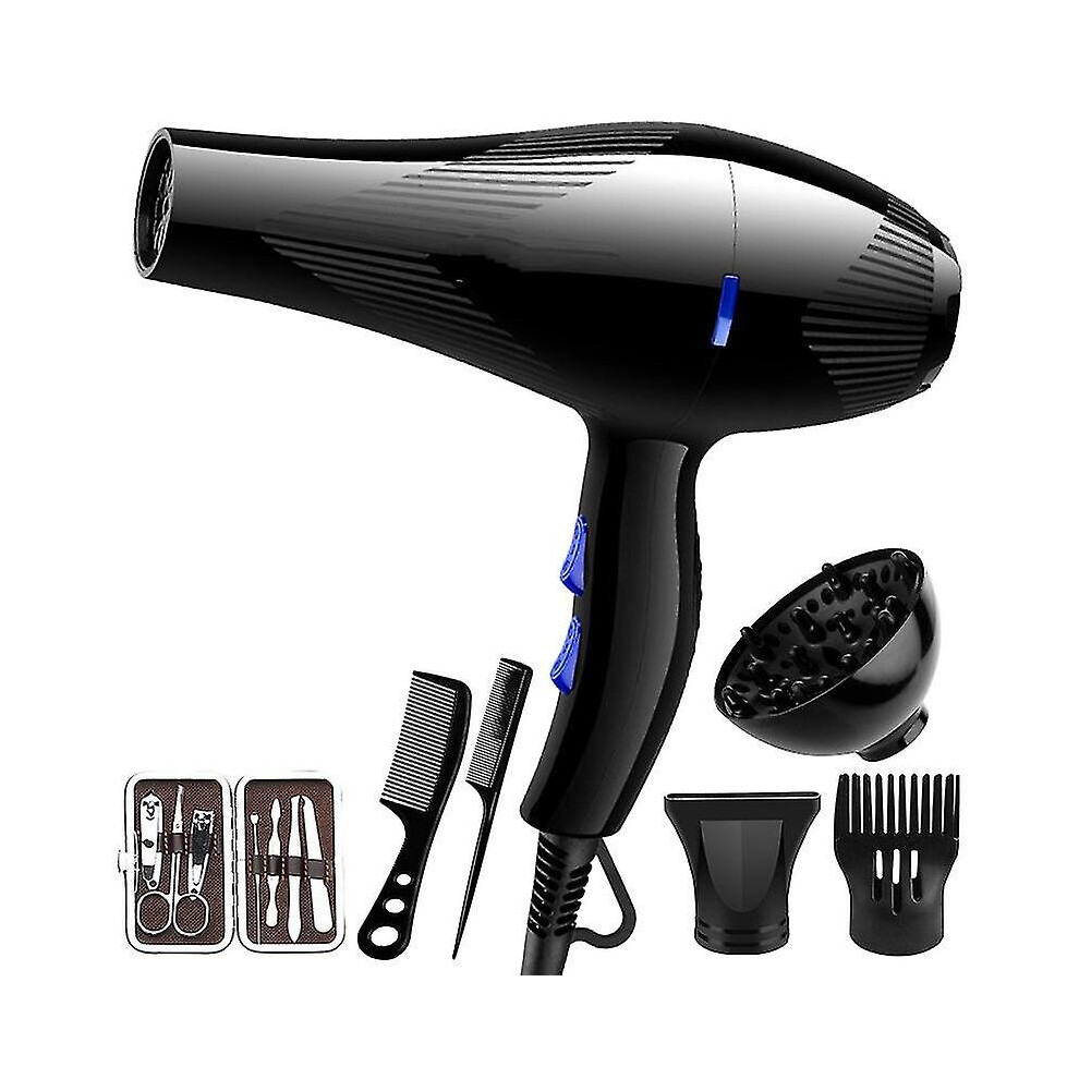 Professional 1000W Hair Dryer With Diffuser Concentrator Set,Onic Powerful Salon Hairdryer Ac Motor Fast Dry Blow Dryer Green