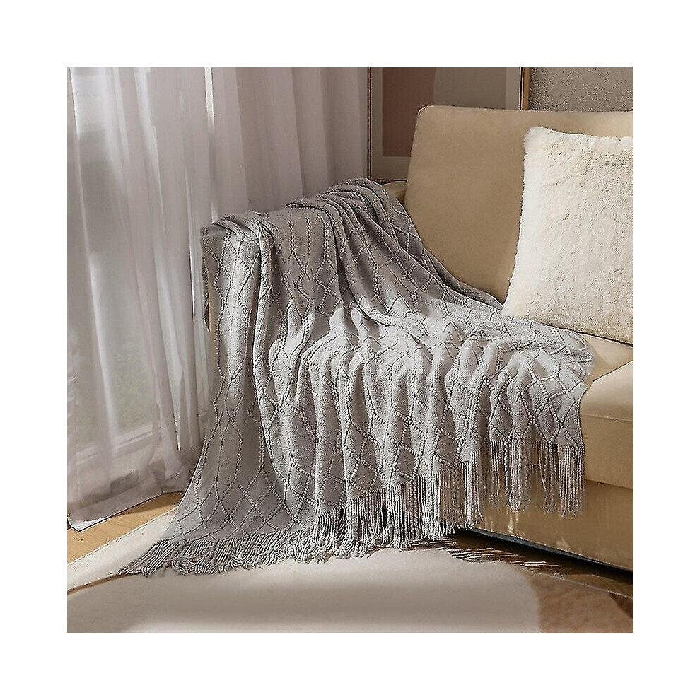 Throw Blanket Textured Solid Soft Sofa Couch Bed Cover Decorative Nordic Knitted Blanket Weighted Christmas Decor Plaids